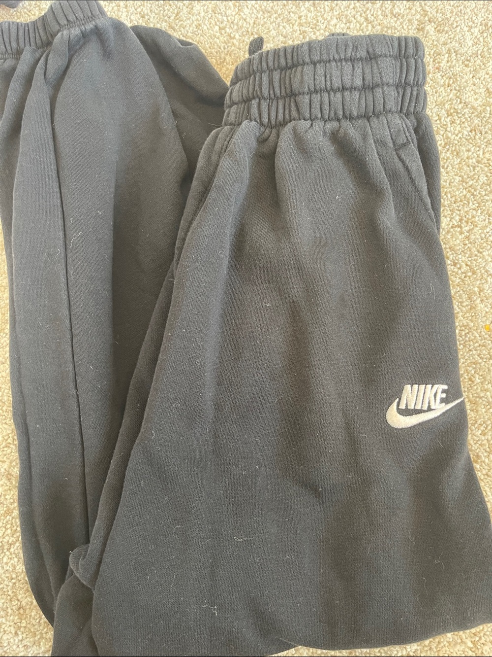 Nike Black Jogger Sweatpants with White Logo